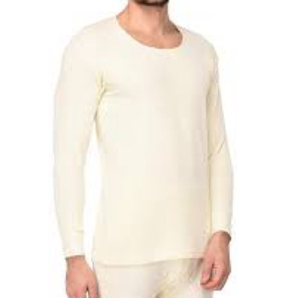 Monte Carlo Woolmark Pure New Wool Thermal Cream Loungewear Set XL/L